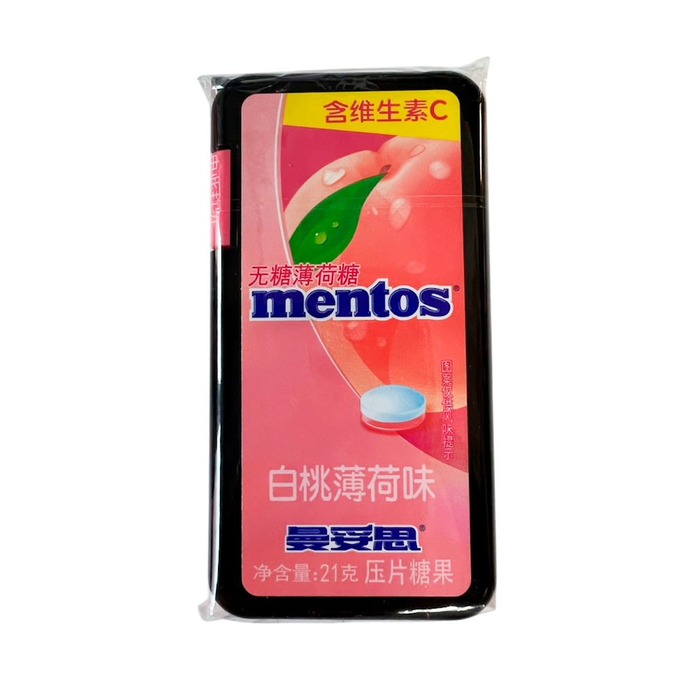Леденцы Mentos White Peach Sugar Free  21гр