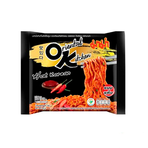 Лапша Mama Oriental Kitchen Instant Noodle Pack 4 Hot Korean   85гр