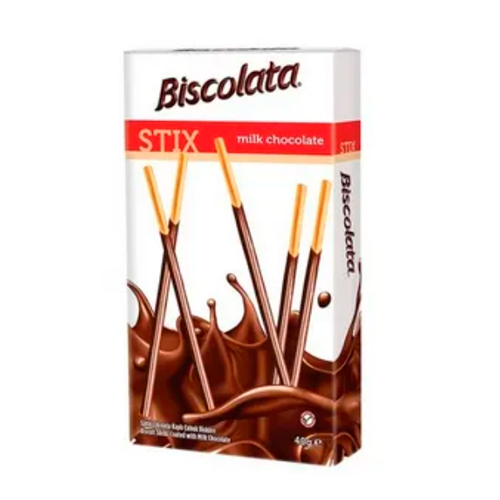 Палочки Biscolata покрытые мол.шоколадом   40гр