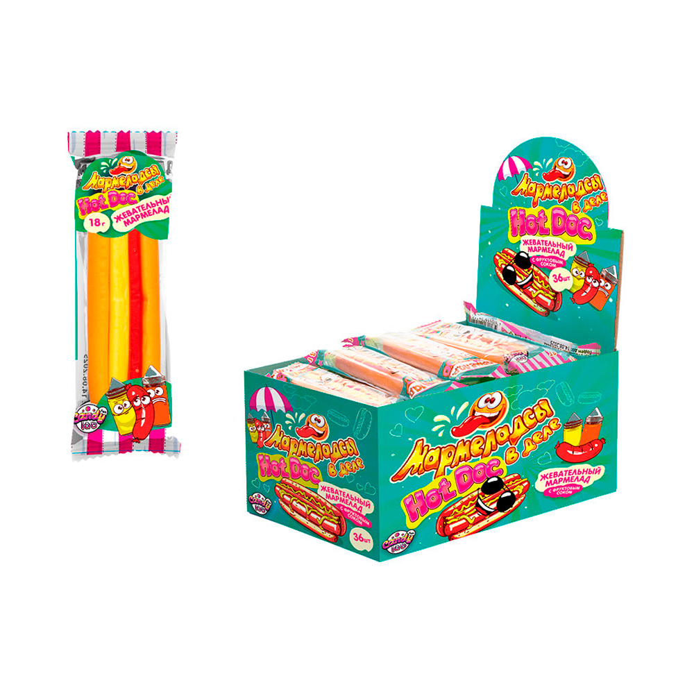 Жев.мармелад Мармеладсы в деле Sweet Hot-Dog   18гр