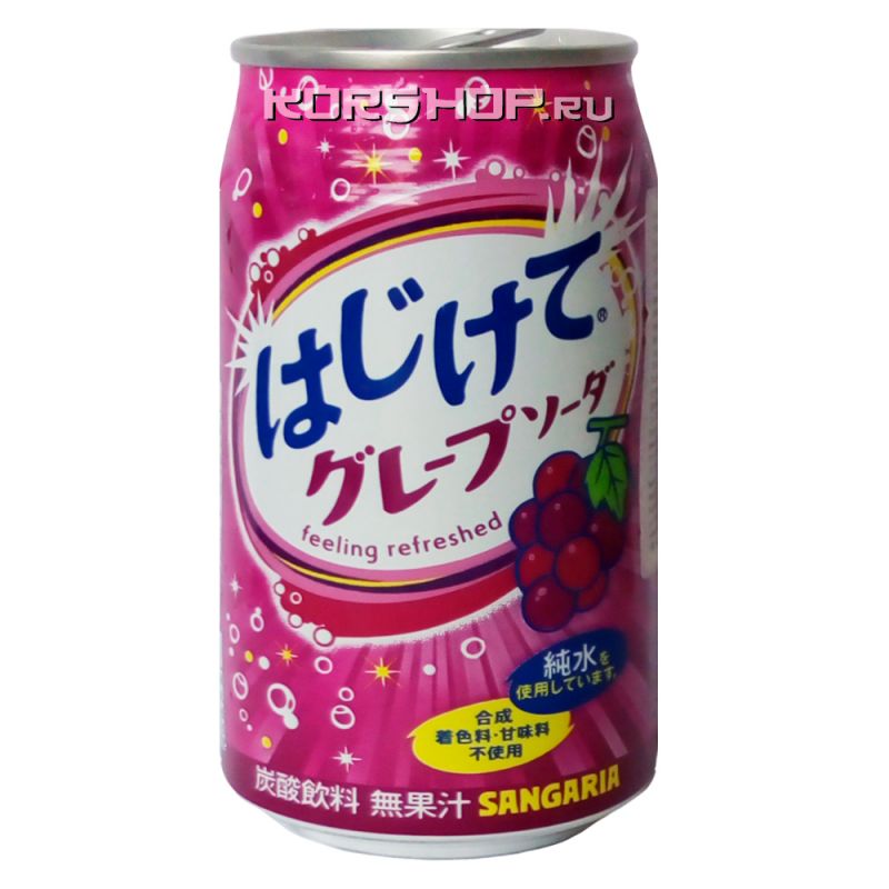 Напиток б/а Sangaria grape со вкусом винограда 350 г ж/б,  Япония