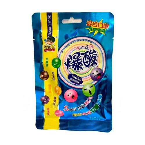 Жев.конфета Meng Xiao Shuai  кислые 5 flavor   22гр