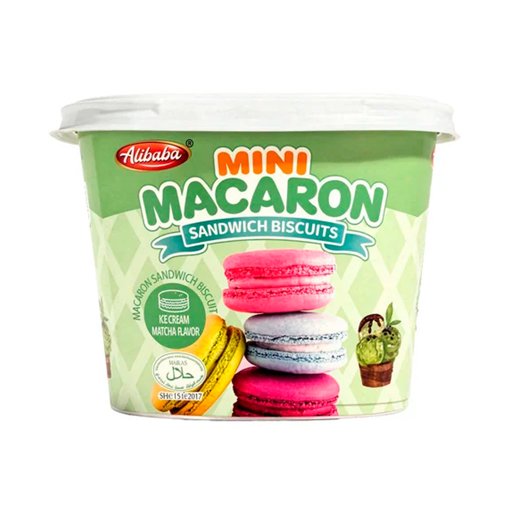 Печенье Tiny Mico Mini Macaron Sandwich Ice Cream Matcha   44гр