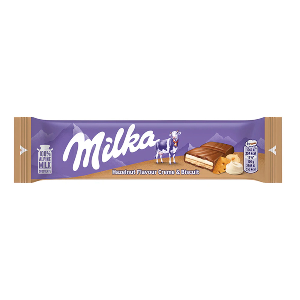 Батончик Milka Hazelnut Creme & Biscuit   46гр