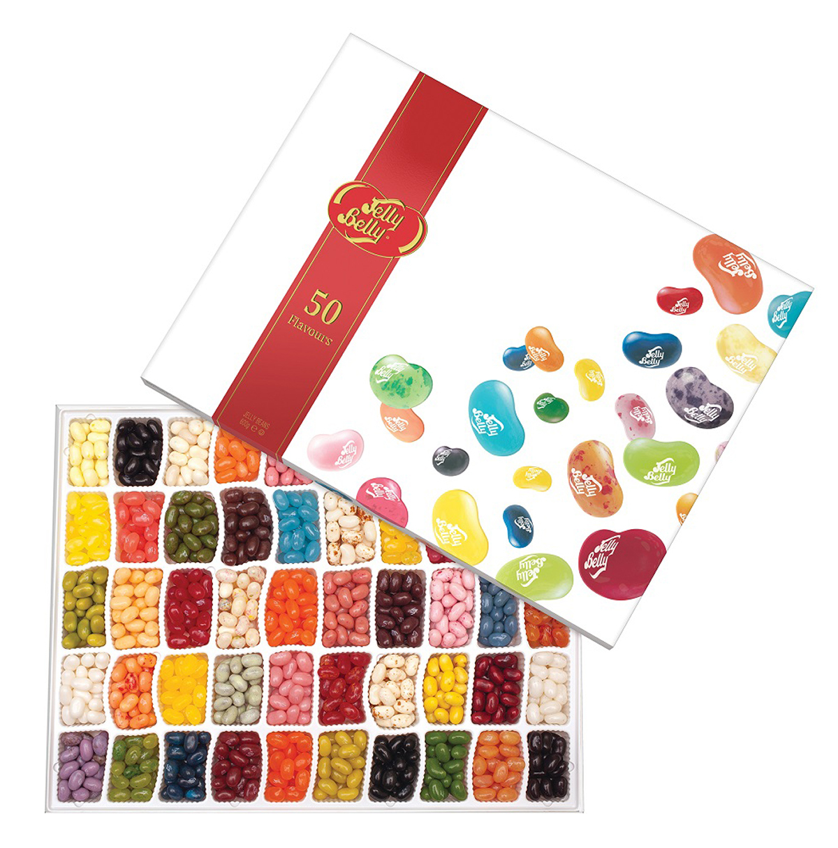 Драже жевательное "Jelly Belly" ассорти 50 вкусов 600 г подарочная коробка