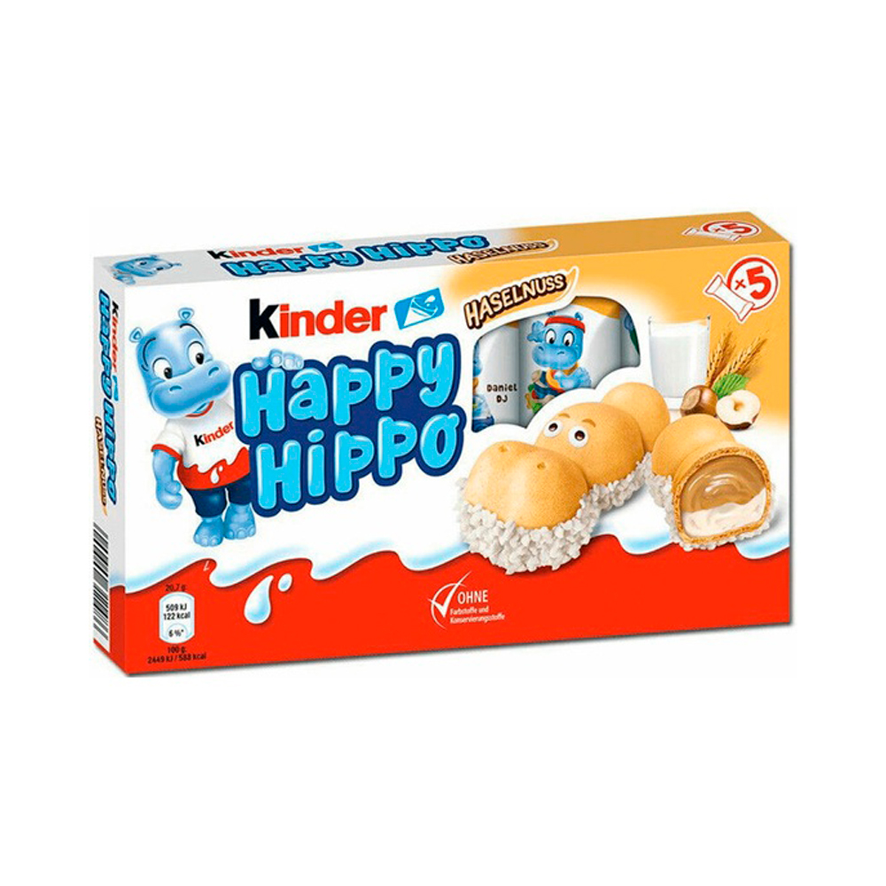 Печенье Happy Hippo Hazelnut молочное   103,5гр