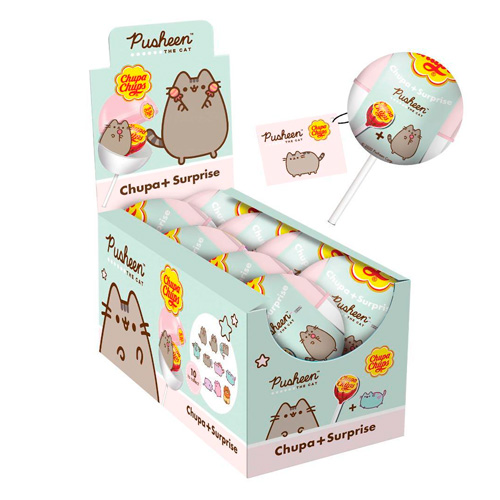 Леденец Chupa Chups Surprise Pusheen Strawberry    12гр