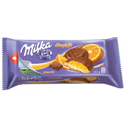 Печенье Milka Jaffa Orange (Апельсин)    147гр