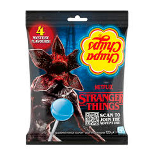 Леденцы Chupa Chups Stranger Things 4 flavours   120гр