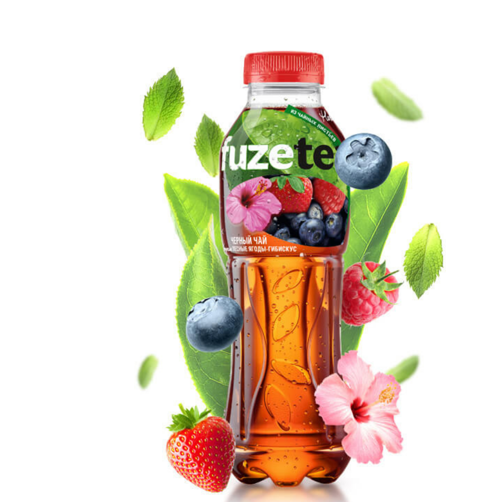 Напиток Чай черный Фьюз (Fuzetea) Лесные ягоды-Гибискус 0,5л