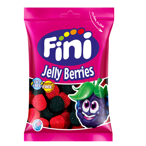 Жев.мармелад FINI Berries чёрные и красные ягоды в обсыпке   90гр