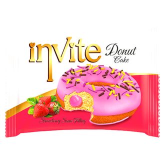 Пончик Invite Donut Strawberry 40гр. Турция