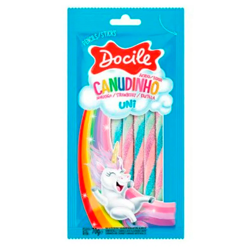 Жев.мармелад DOCILE STRAWBERRY COLORED PENCIL UNI (цв. карандаши единорог) 70 гр.