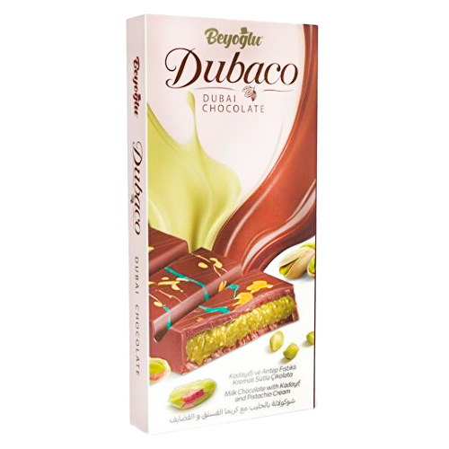 Шоколад Dubaco с кадаифом и фисташковой начинкой   95гр