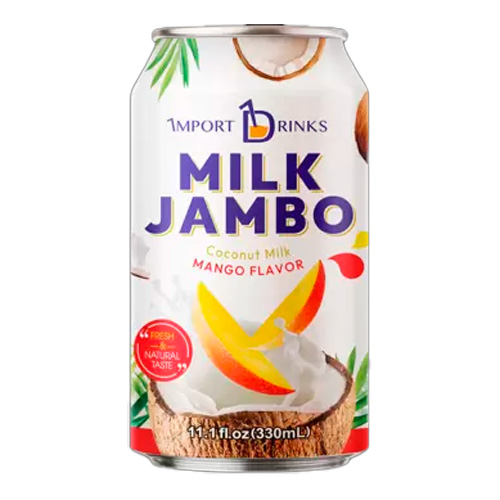 Напиток MILK JAMBO Кокосовое молоко со вкусом Манго   330мл