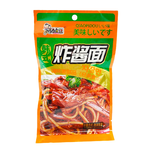 Снек Qiao pi dou со вкусом жареной корейской лапши с мясом   20гр