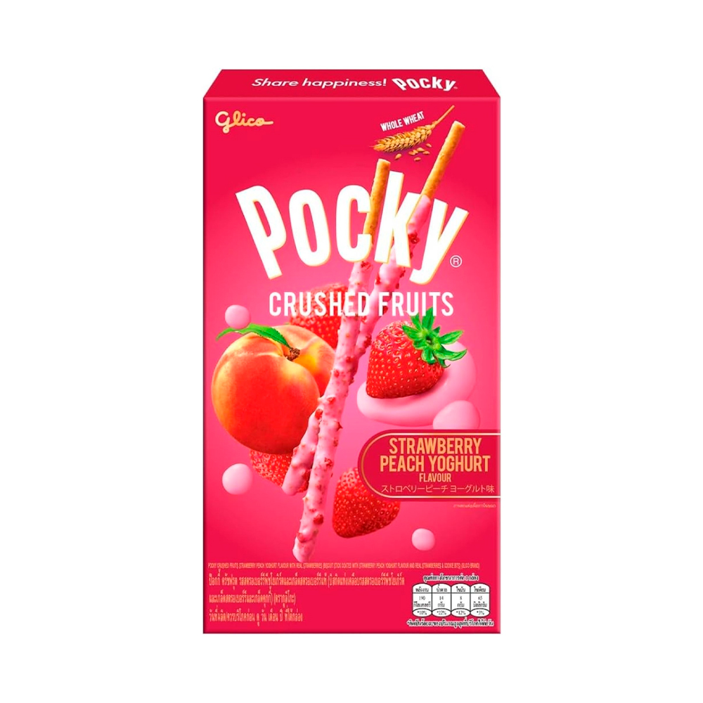 Бисквитные палочки Pocky Strawberry & Peach yoghurt flavour   38гр