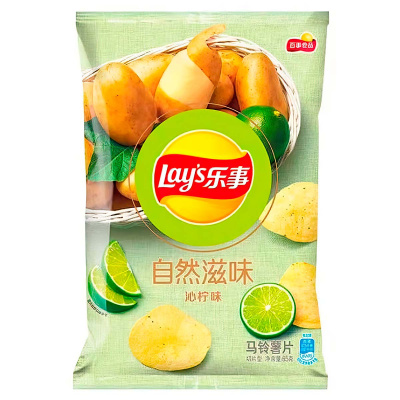 Чипсы Lay's Natural Taste  со вкусом лайма  65гр