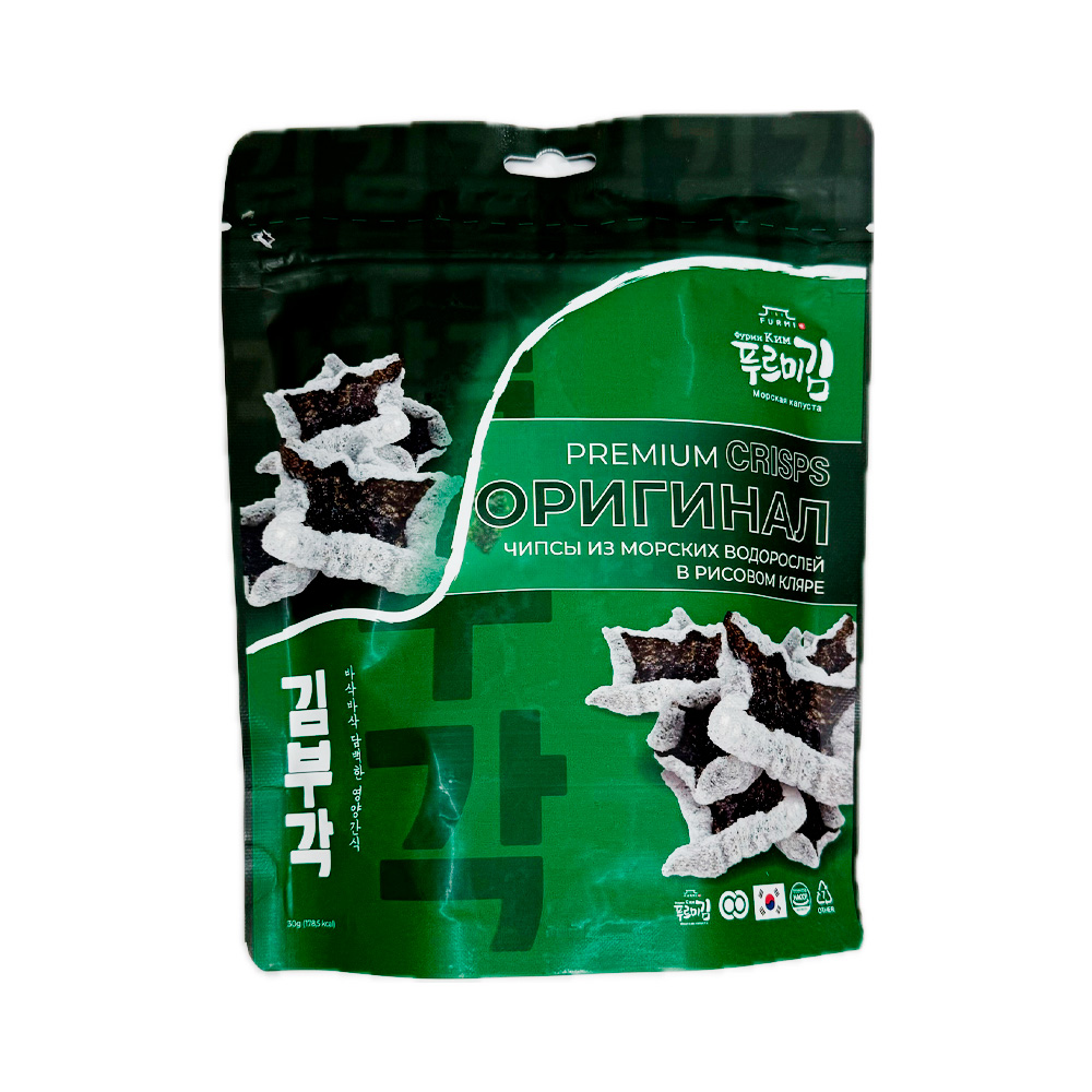Чипсы из морских водорослей FURMI KIM оригинальные   30гр