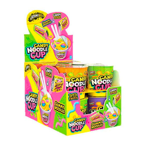 Жев.мармелад Johny Bee +декстрозное драже+гель+шипучка Candy Noodle Cup  55гр