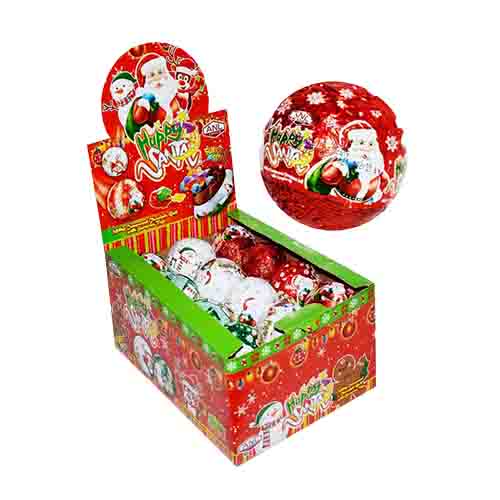 Шоколадный шар с игрушкой Happy Santa 25гр