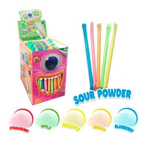 Шипучка в трубочке Mini sour powder straw 2гр