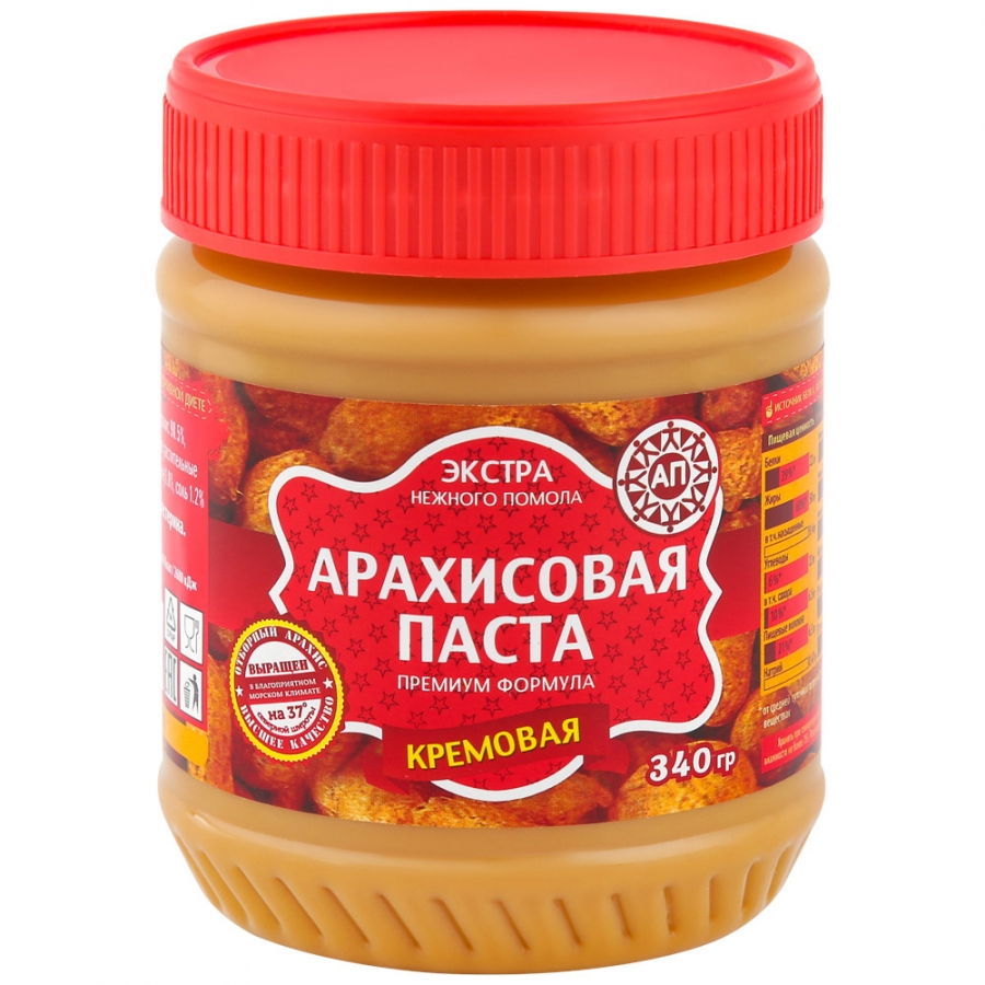 Арах.паста (АЗБУКА ПРОДУКТОВ) кремовая 340г