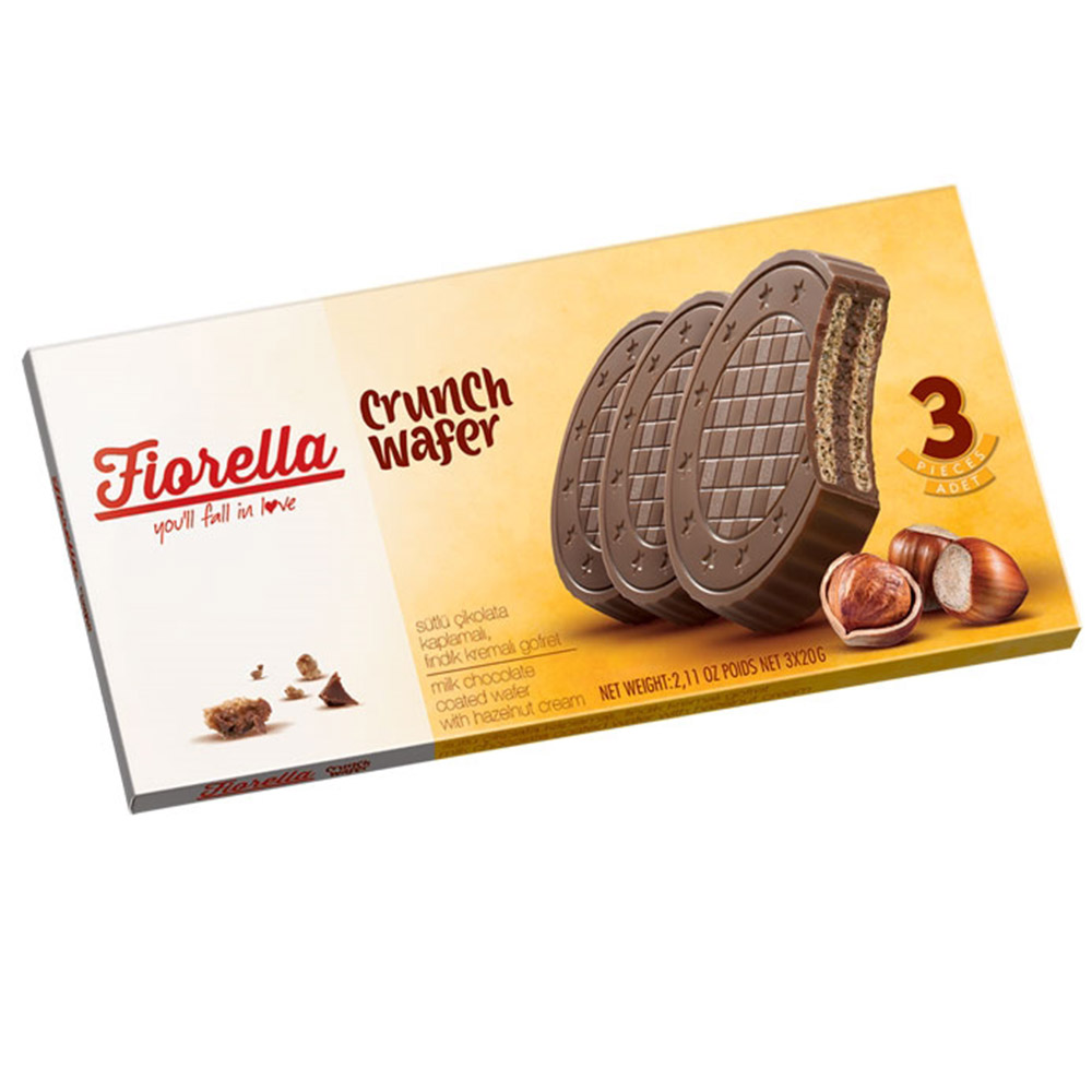 Вафли Фиорелла(Fiorella) в шоколаде 20гр*3шт (24)