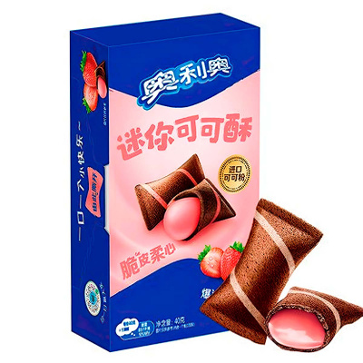 Подушечки Oreo Strawberry Mini Crispy  40гр