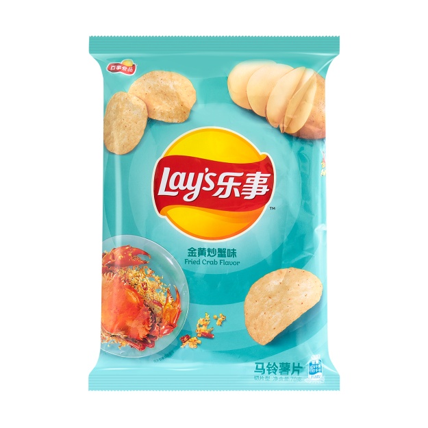 Чипсы Lay's potato chips fried crab flavor    70гр