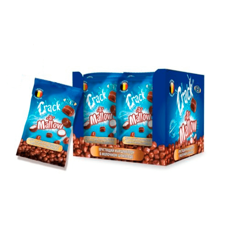 Crack-a-Mallow хрустящий маршмеллоу в молочном шоколаде 50 гр.