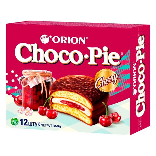 Печенье Orion Choco Pie Вишня   360гр
