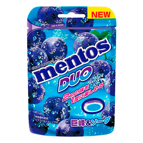 Жев.конфета Mentos Duo виноград и содовая    45гр
