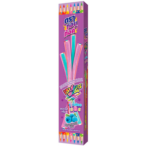 Жев.мармелад Dragon Tounge Rainbow Pencil Shape Blueraspberry   22гр