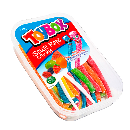 Жев.мармелад TOYBOX кислые веревки длинные Радуга 200гр