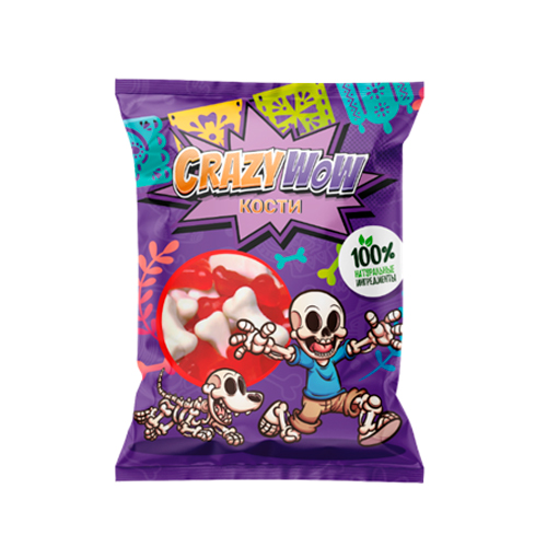 Мармелад жевательный желейный CrazyWOW в форме кости 25гр