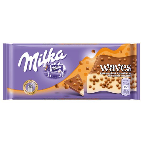 Шоколад Milka Waves Caramel   81гр