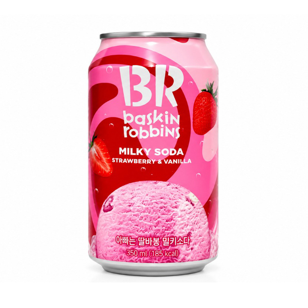 Газ.напиток Baskin Robbins Milky Soda Strawberry Vanilla   350мл