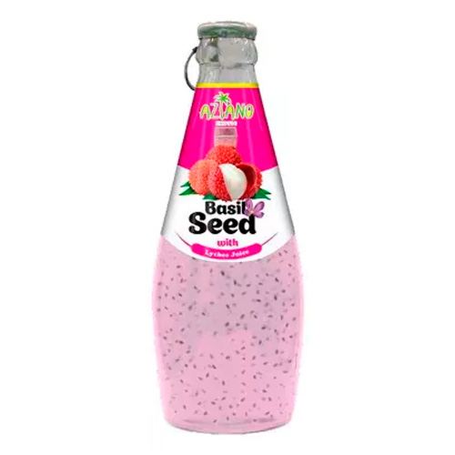 Нектар Aziano Lychee Juice with Basil Seed м  290мл