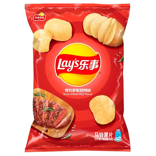 Чипсы Lay's potato chips texas grilled BBQ Flavor   70гр