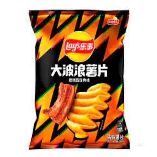 Чипсы Lay's крупной волной со вкусом жаренной свинины   70гр