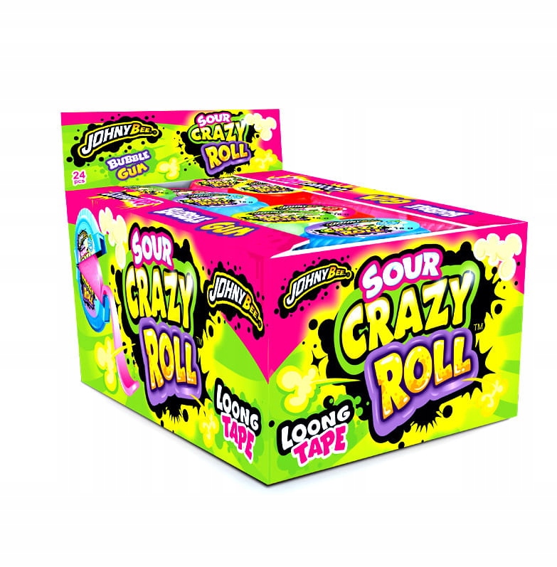 Жев. резинка Crazy Roll Кислая (Sour) Johny Bee 24 шт.