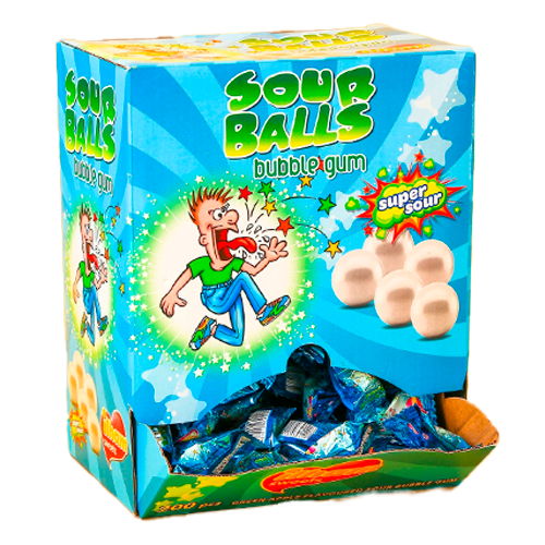 Жев.резинка Ilham Sweets Sour Balls (супер кислая с шипучкой)  3,5гр