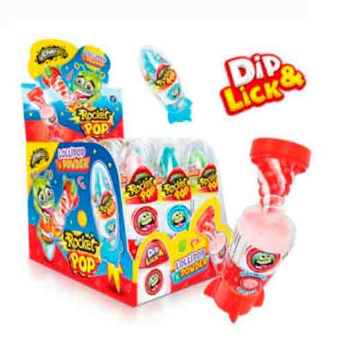 Леденец Johny Bee Rocket Pop +пудра   50гр
