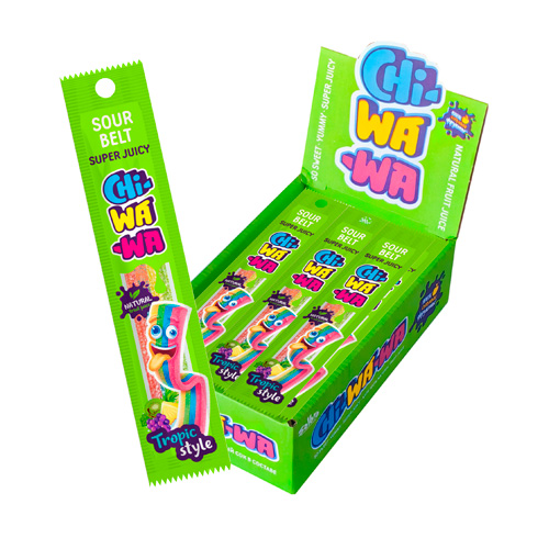 Жев.мармелад Chi-Wa-Wa Tropic Sour Belts  10гр