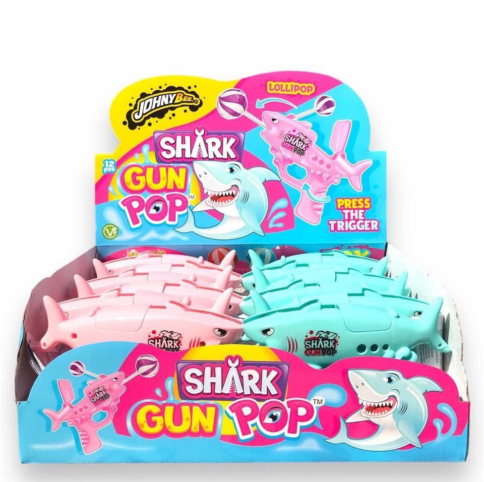 Леденец в пистолете Johny Bee Shark Gun Pop