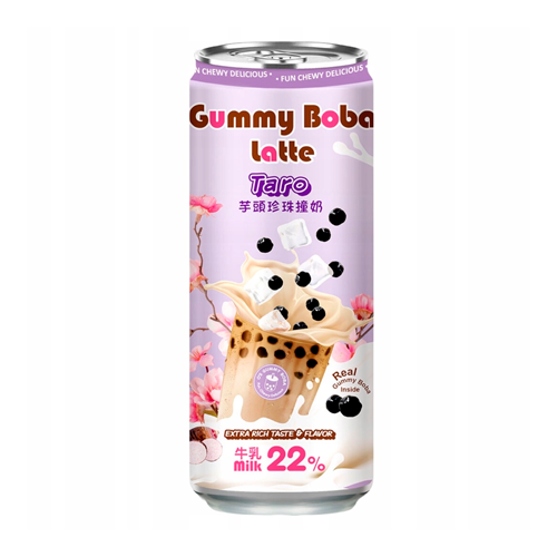 Напиток  O's Bubble Gummy Boba Latte Taro   470мл