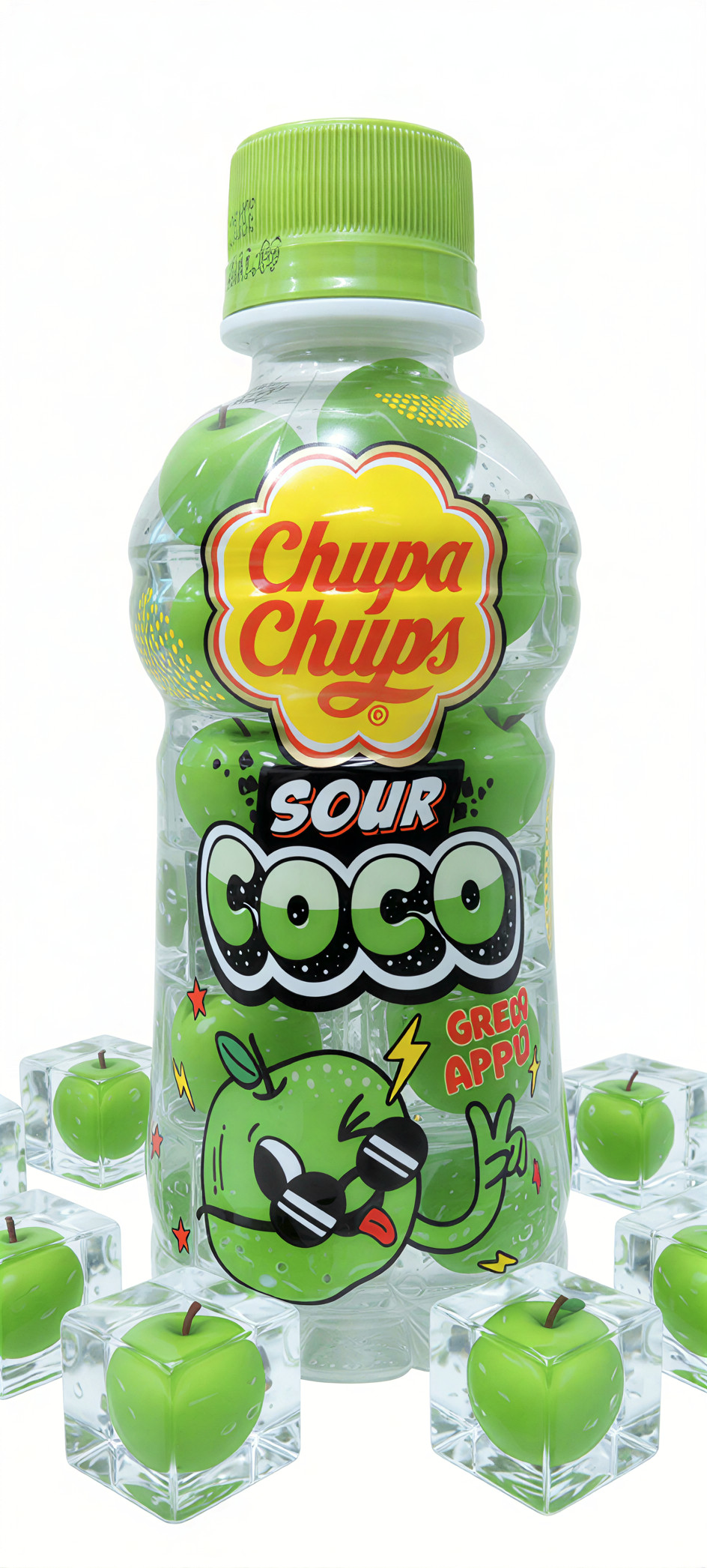 Напиток безалкогольный Chupa Chups SOUR COCO Green Apple   240мл