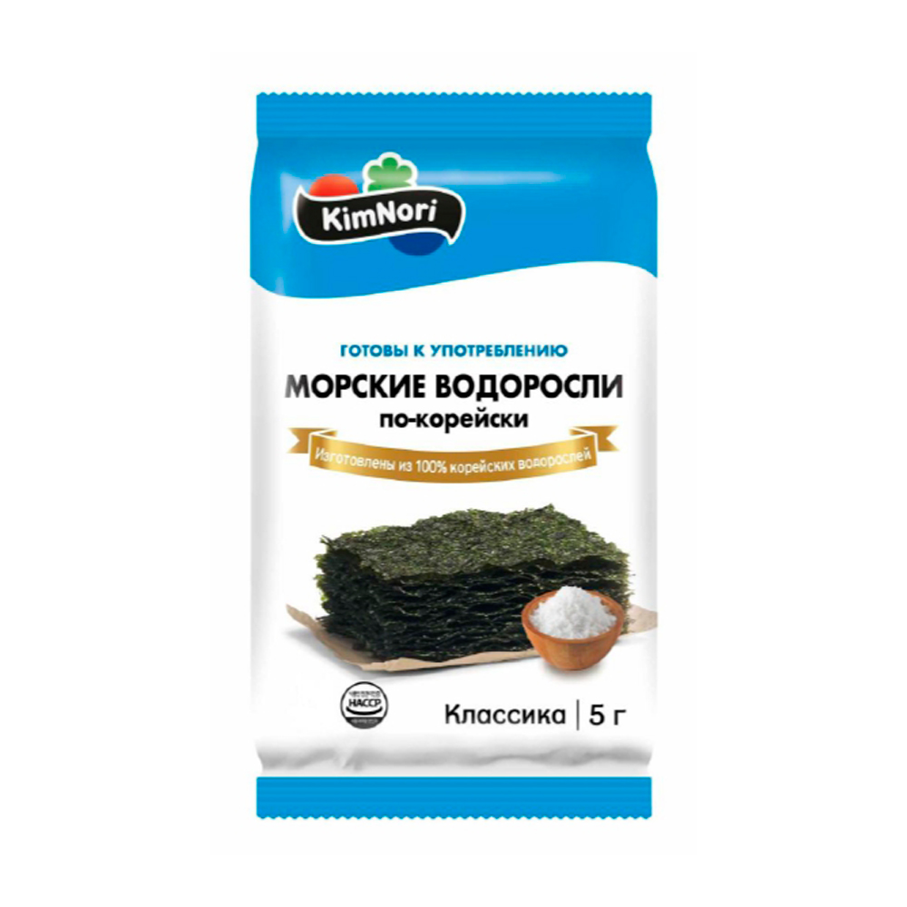 Чипсы из морских водорослей KimNori Порфира классическая    5гр