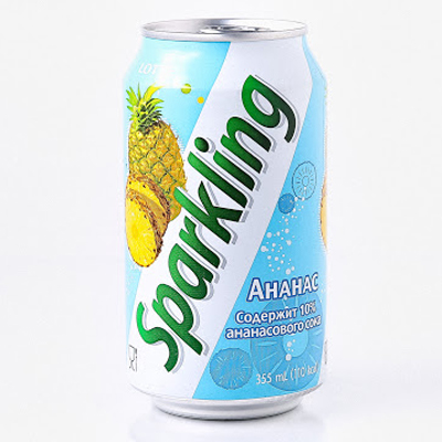 Сокосодержащий напиток LOTTE Sparkling 355мл. Ананас